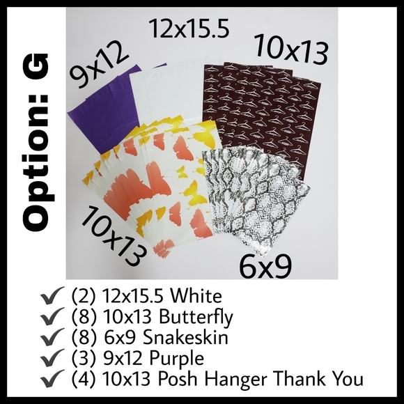 50 Polymailers Choose Your Bundles Posh Hanger - Picture 8 of 10